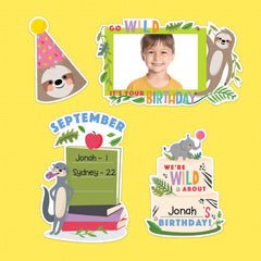 Jungle Friends Happy Birthday Mini Bulletin Board-Mini Bulletin Boards-Tools 4 Teaching-Classroom Decor and More