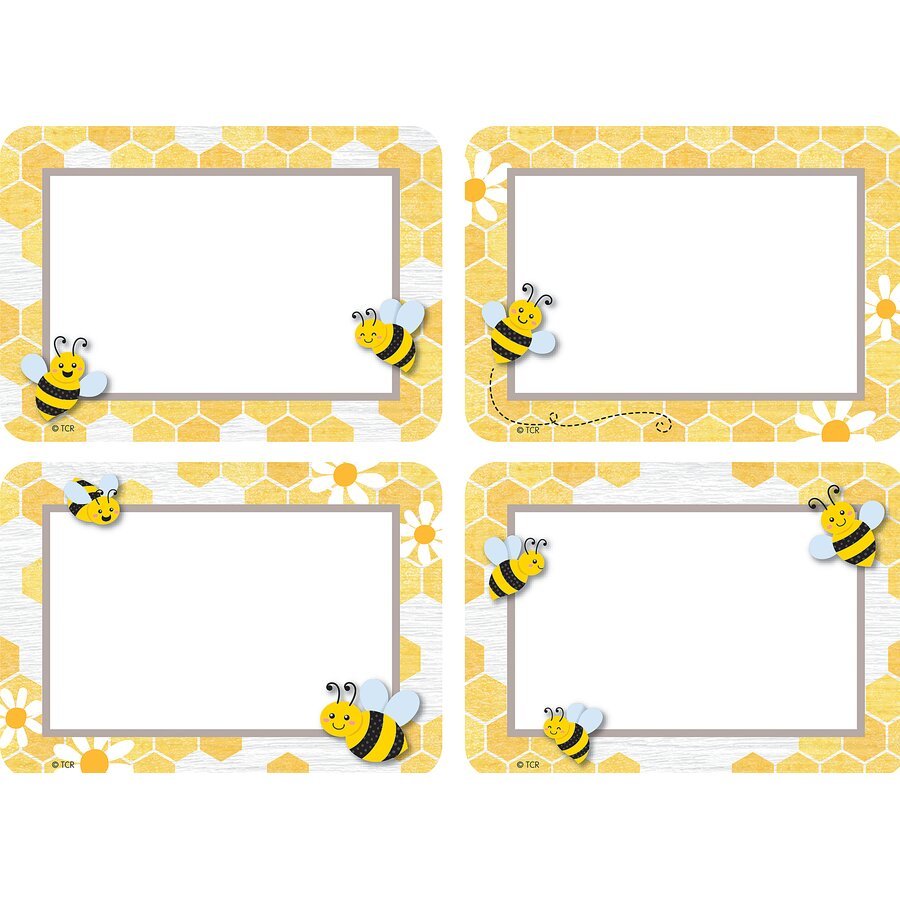 Buzzing Bees Name Tags/Labels - Multi-Pack-Nameplates & Name Tags-Tools 4 Teaching-Classroom Decor and More