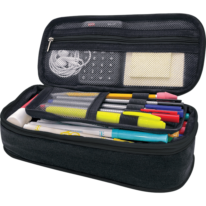 Pencil Case: Black-Office Supplies-Tools 4 Teaching-Classroom Decor and More