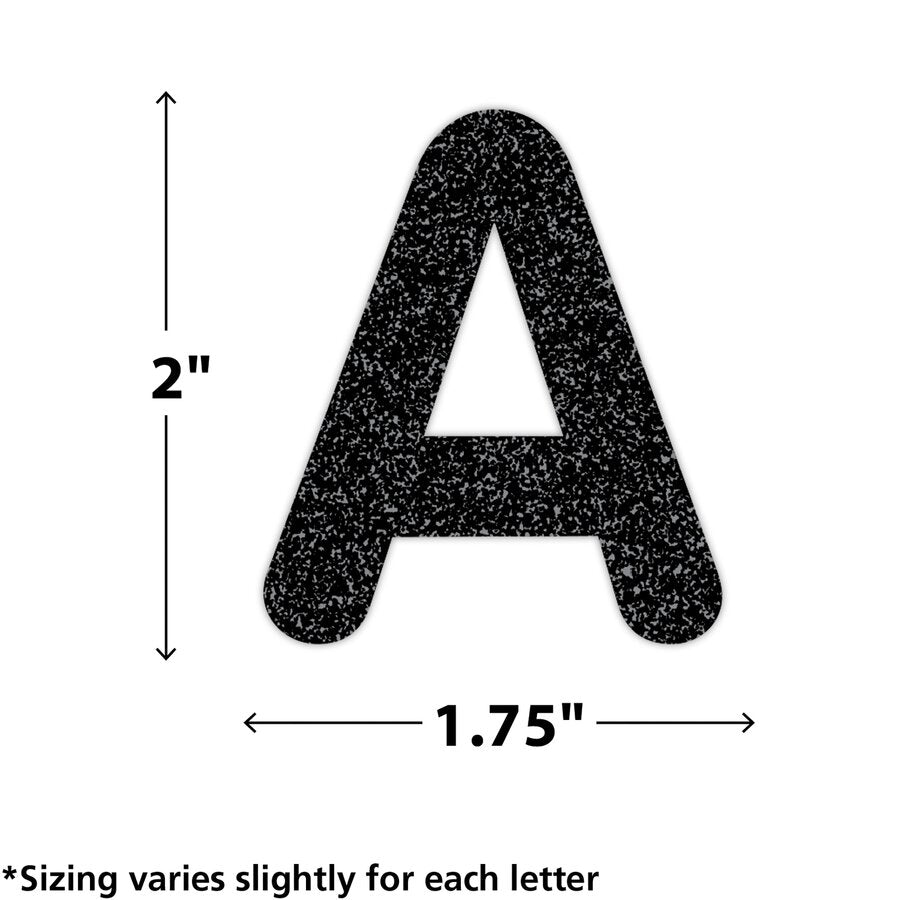 Black Glitz 2" Classic Self Adhesive Letters Uppercase-Letters-Tools 4 Teaching-Classroom Decor and More