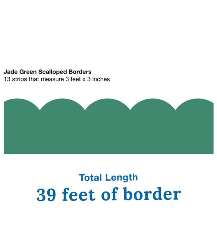 Grow Together Jade Green Scalloped Bulletin Board Borders-Borders-Tools 4 Teaching-Classroom Decor and More