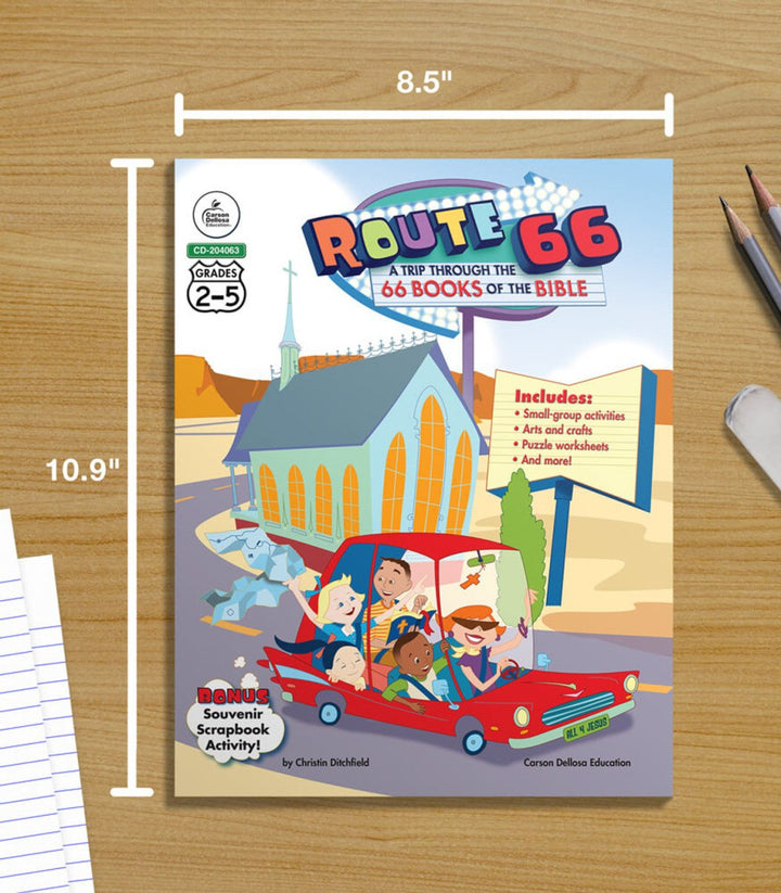 Route 66: A Trip through the 66 Books of the Bible Resource Book Grade 2-5 Paperback-Religious-Tools 4 Teaching-Classroom Decor and More