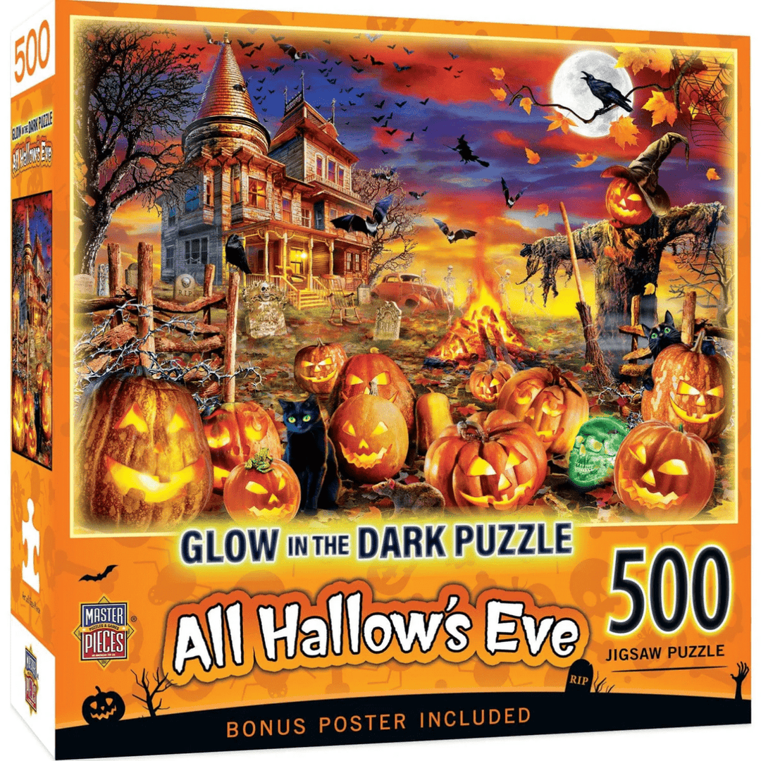 Glow in the Dark - All Hallow's Eve 500 Piece Jigsaw Puzzle-Puzzles-Tools 4 Teaching-Classroom Decor and More