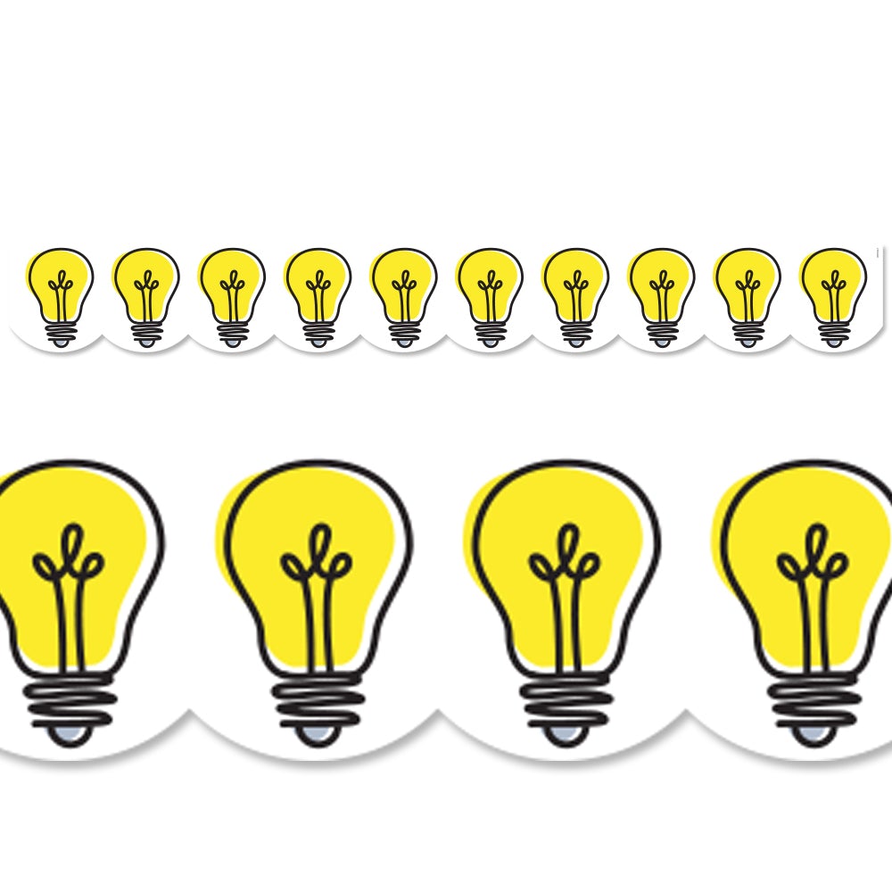 Core Decor Doodle Lightbulbs Border-Borders-Tools 4 Teaching-Classroom Decor and More