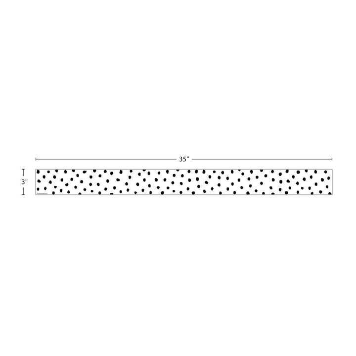 Black Painted Dots on White Straight Border-Borders-Tools 4 Teaching-Classroom Decor and More