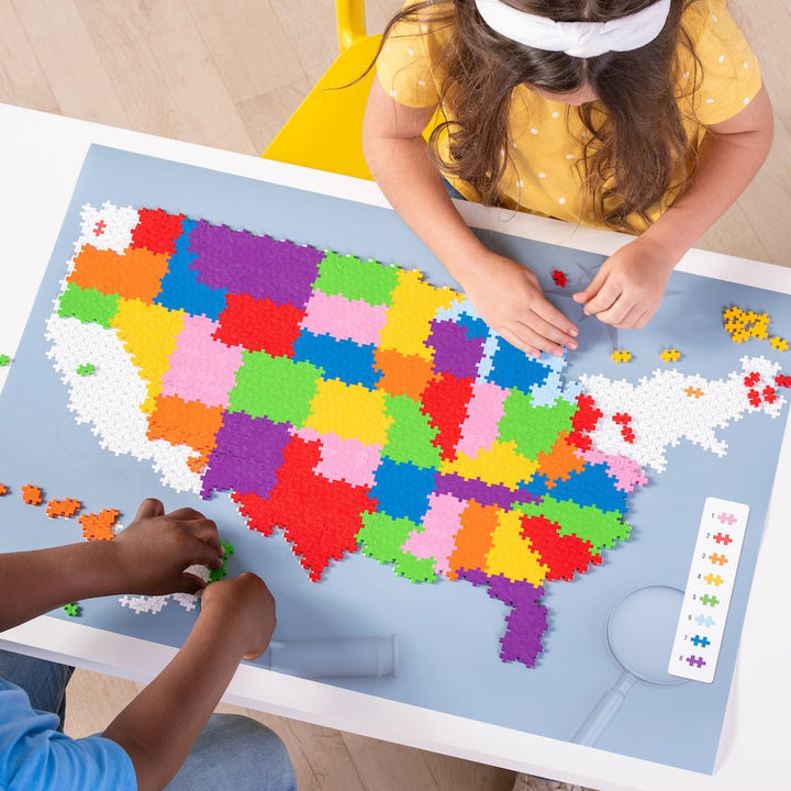 PLUS PLUS® Puzzle by Number® - 1400 PC - Map of The United States-Plus Plus-Tools 4 Teaching-Classroom Decor and More
