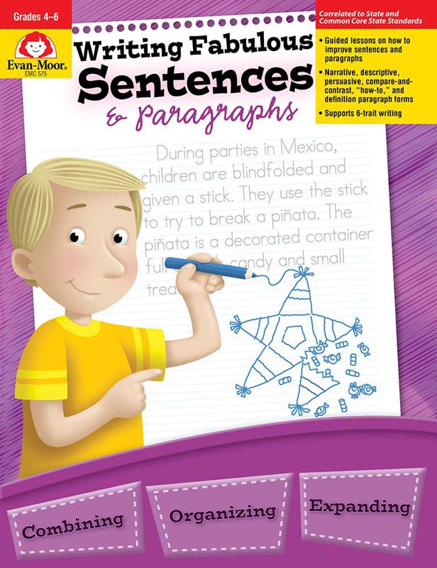 Writing Fabulous Sentences & Paragraphs, Grades 4-6-ELA Books-Tools 4 Teaching-Classroom Decor and More