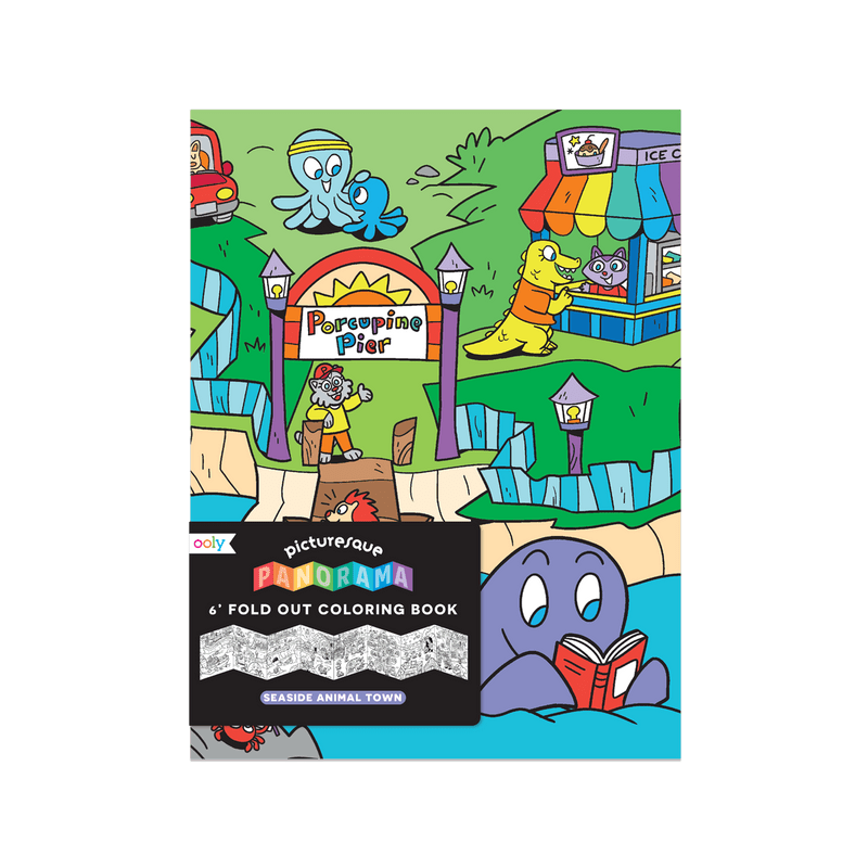 *Picturesque Panorama Coloring Book - Seaside Animal Town-Craft Activity-Tools 4 Teaching-Classroom Decor and More