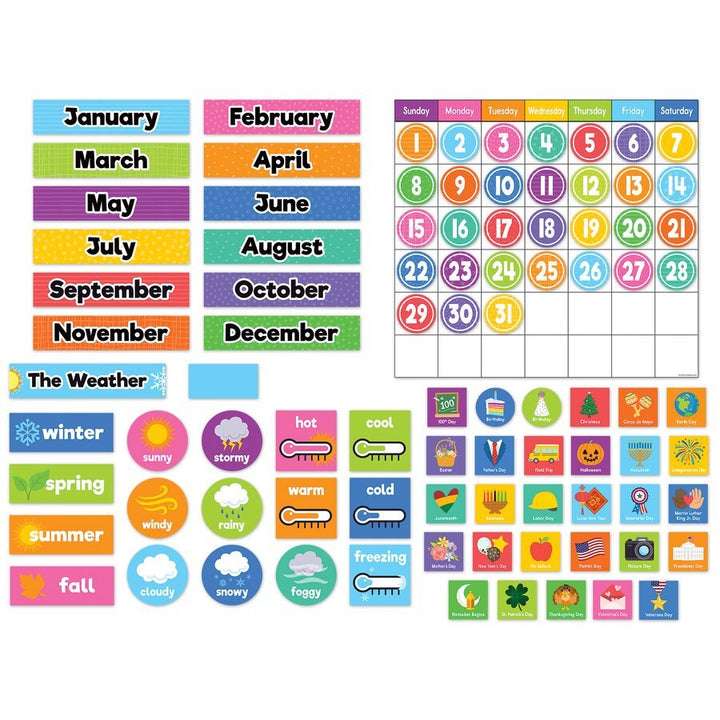 Colorful Magnetic Calendar Set-Calendars-Tools 4 Teaching-Classroom Decor and More