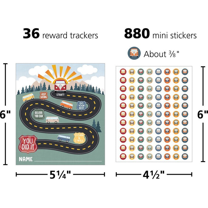 Moving Mountains Road Trip Reward Trackers with Stickers-Incentive Charts-Tools 4 Teaching-Classroom Decor and More