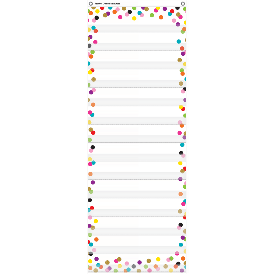 *Confetti 14 Pocket Daily Schedule Pocket Chart-Pocket Charts-Tools 4 Teaching-Classroom Decor and More
