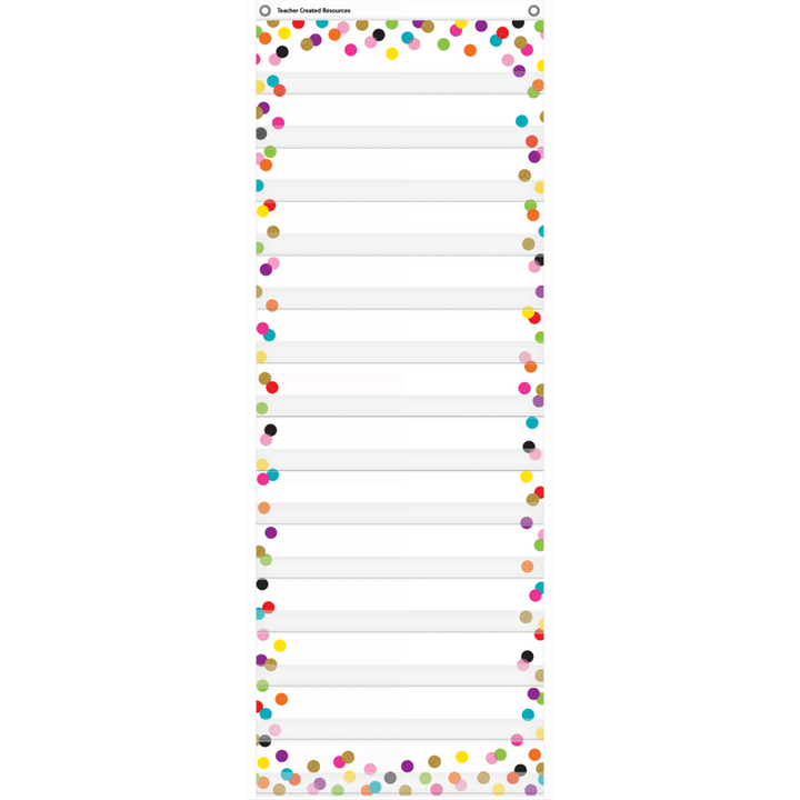 *Confetti 14 Pocket Daily Schedule Pocket Chart-Pocket Charts-Tools 4 Teaching-Classroom Decor and More