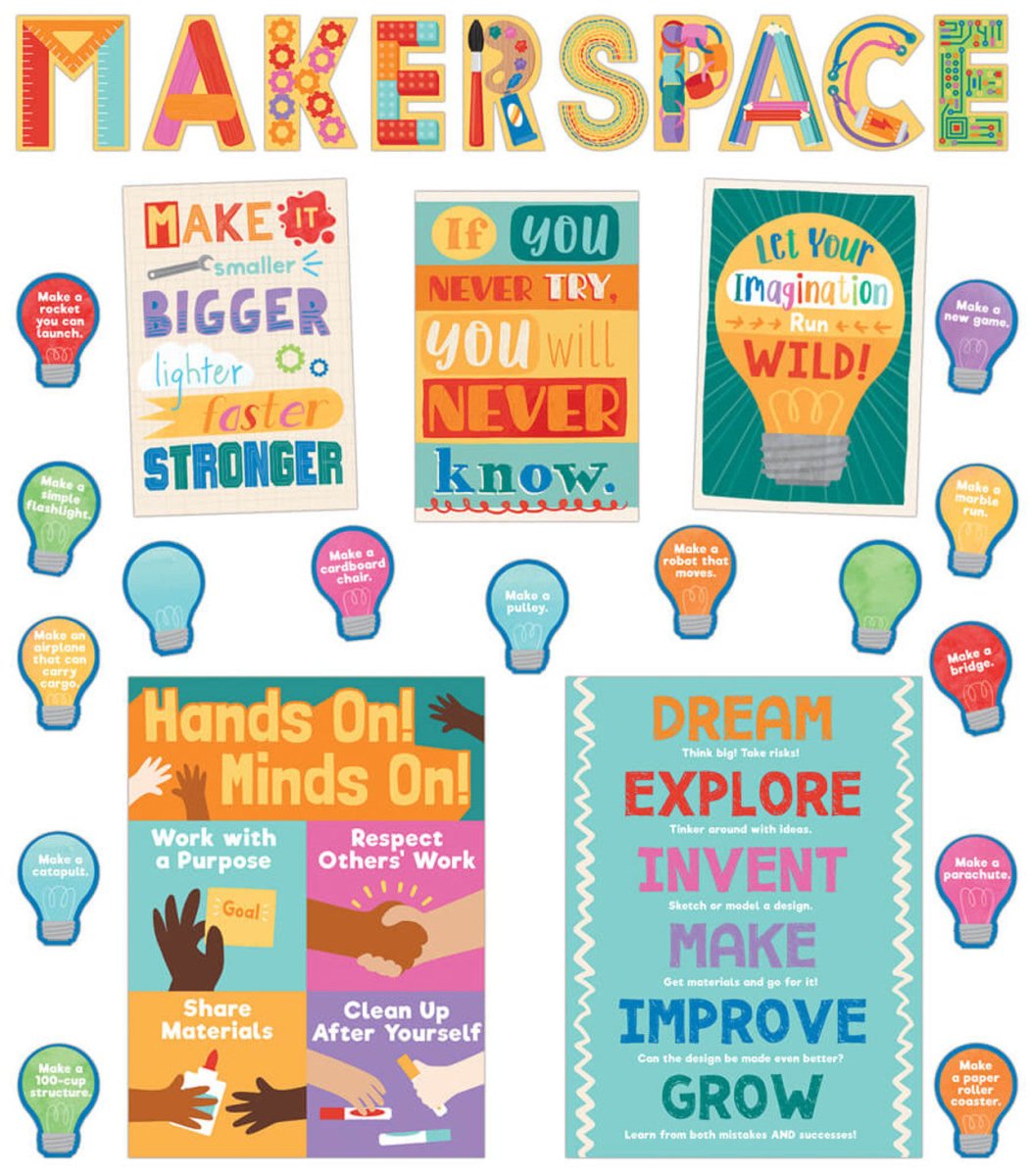 Makerspace Bulletin Board Set-Bulletin Board Sets-Tools 4 Teaching-Classroom Decor and More
