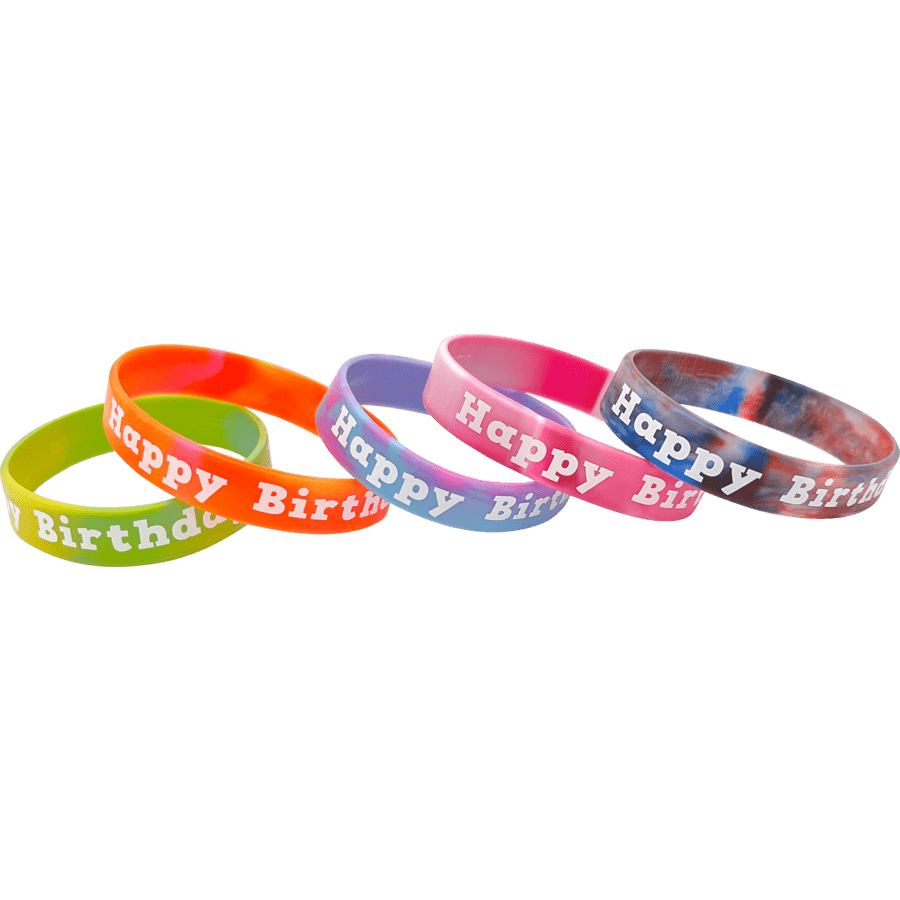 Tie-Dye Happy Birthday Wristbands-Birthday-Tools 4 Teaching-Classroom Decor and More