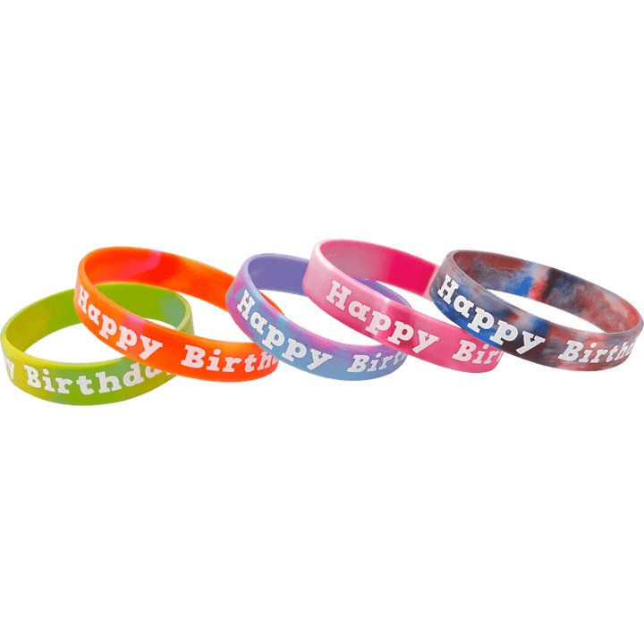Tie-Dye Happy Birthday Wristbands-Birthday-Tools 4 Teaching-Classroom Decor and More
