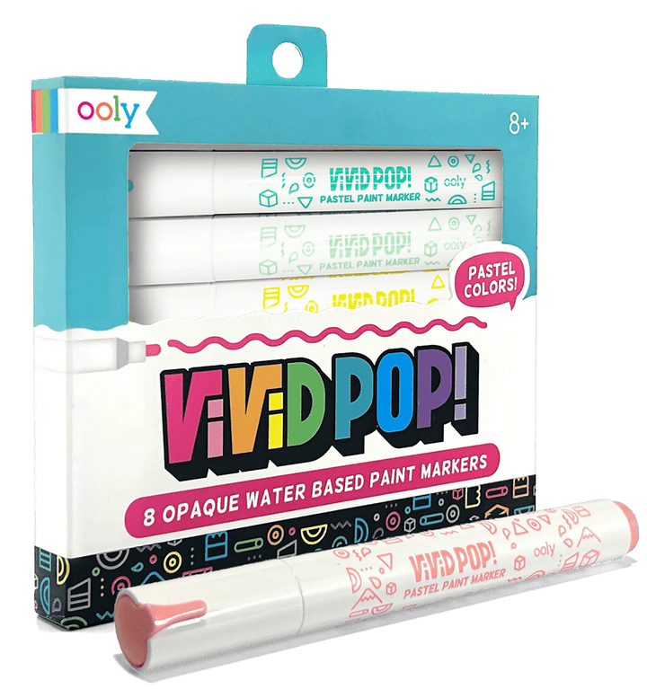 Vivid Pop! Water Based Paint Markers - Pastel - Set of 8-Art Supplies-Tools 4 Teaching-Classroom Decor and More