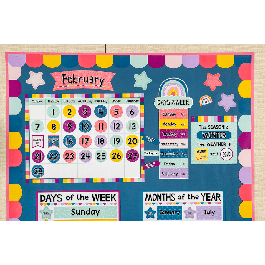 Oh Happy Day Scalloped Die-Cut Border Trim-Borders-Tools 4 Teaching-Classroom Decor and More