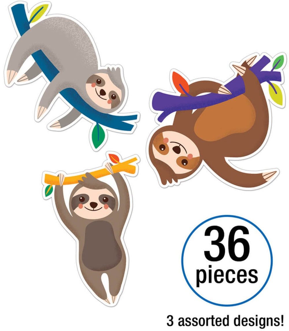 *Sloths Colorful Cut-Outs - Assorted-Accents-Tools 4 Teaching-Classroom Decor and More