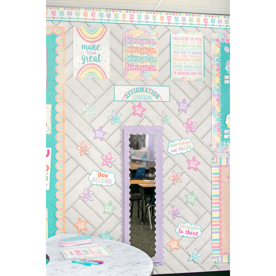 Pastel Pop Positive Affirmations Mini Bulletin Board-Mini Bulletin Boards-Tools 4 Teaching-Classroom Decor and More