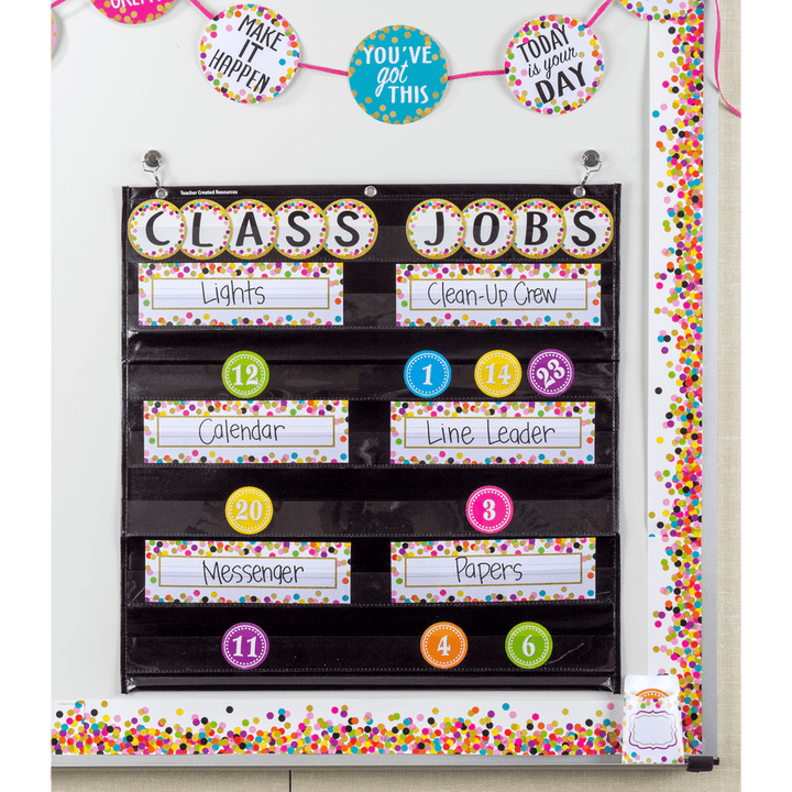 Confetti Flat Name Plates-Nameplates & Name Tags-Tools 4 Teaching-Classroom Decor and More