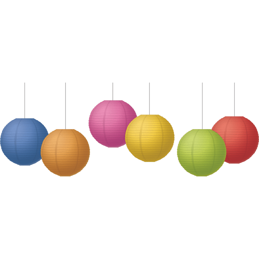 Colorful 8" Hanging Paper Lanterns-Lanterns-Tools 4 Teaching-Classroom Decor and More