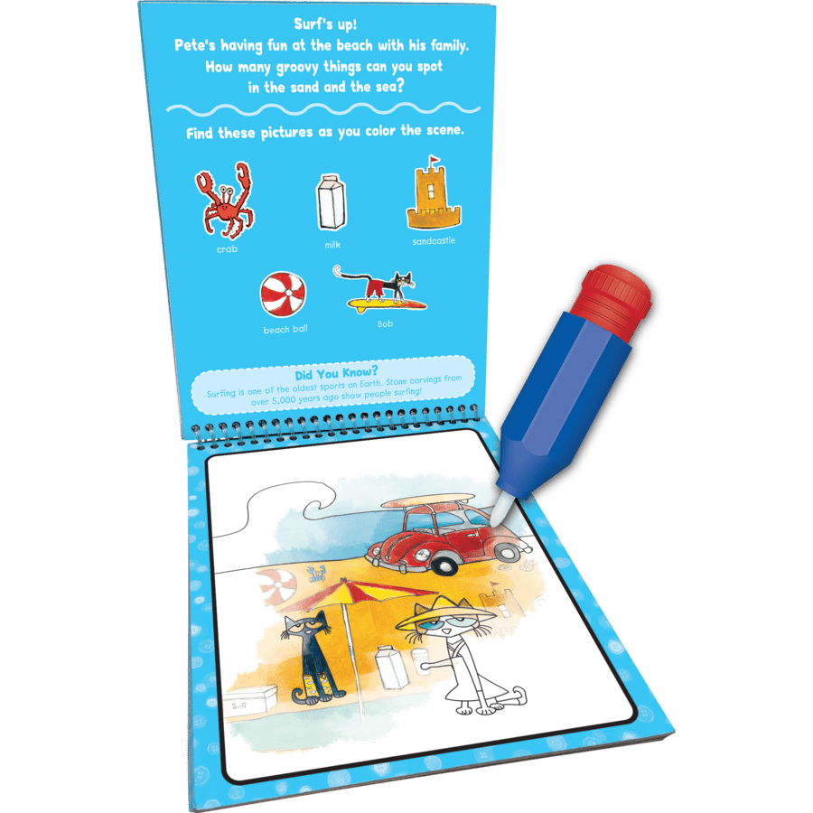 Pete the Cat Water Reveal-Activity Pads-Tools 4 Teaching-Classroom Decor and More
