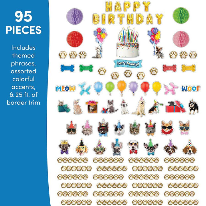 Cats and Dogs Happy Birthday Create and Decorate Quick Kit-Craft Activity-Tools 4 Teaching-Classroom Decor and More