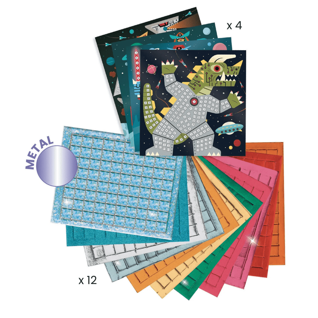 *Space Battle Sticker Mosaic Craft Kit-Craft Activity-Tools 4 Teaching-Classroom Decor and More
