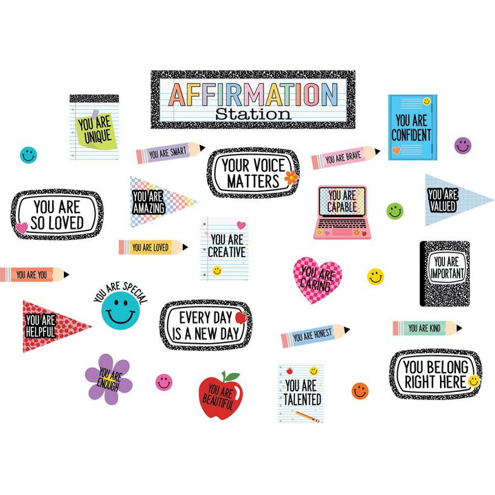 Cool for School Positive Affirmations Mini Bulletin Board-Mini Bulletin Boards-Tools 4 Teaching-Classroom Decor and More
