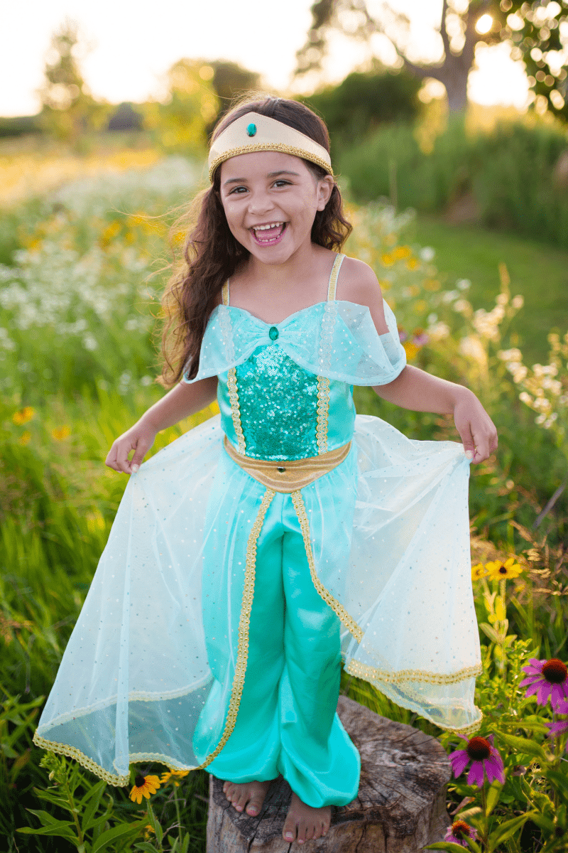 Jasmine Princess Set Teal, Size 5-6-Dress Up & Jewelry-Tools 4 Teaching-Classroom Decor and More