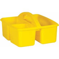 Plastic Storage Caddy: Yellow-Organization-Tools 4 Teaching-Classroom Decor and More
