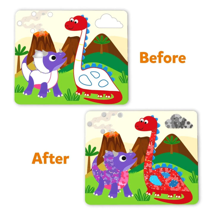 Dot it!: World of Dinosaurs | No mess sticker art (Ages 3-7)-Craft Activity-Tools 4 Teaching-Classroom Decor and More