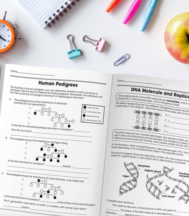 The 100+ Series™: Biology Workbook Grade 6-12 (Paperback)-Science & STEM-Tools 4 Teaching-Classroom Decor and More