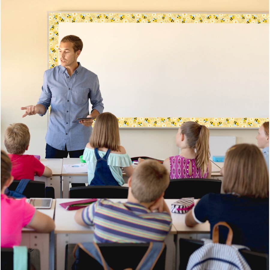 Buzzing Bees Straight Border Trim-Borders-Tools 4 Teaching-Classroom Decor and More