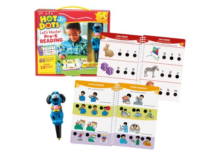 Hot Dots® Jr. Let's Master Pre-K Reading Set with Ace—The Talking, Teaching Dog® Pen-Hot Dots-Tools 4 Teaching-Classroom Decor and More