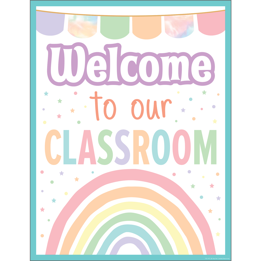 *Pastel Pop Welcome To Our Classroom Chart-Charts-Tools 4 Teaching-Classroom Decor and More