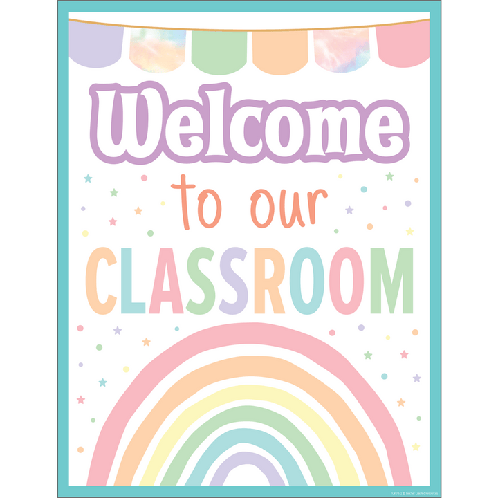 *Pastel Pop Welcome To Our Classroom Chart-Charts-Tools 4 Teaching-Classroom Decor and More