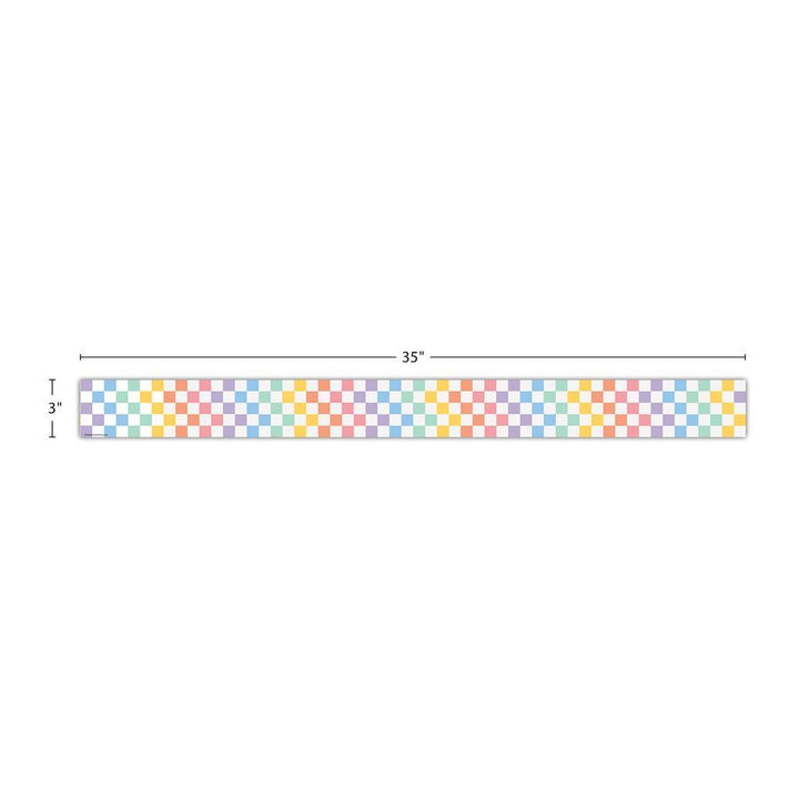 Cool for School Checkers Straight Border Trim-Borders-Tools 4 Teaching-Classroom Decor and More