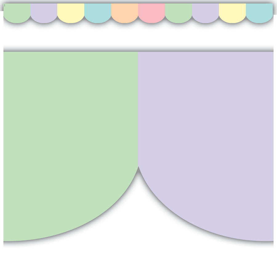 Pastel Pop Scalloped Die-Cut Border Trim-Borders-Tools 4 Teaching-Classroom Decor and More