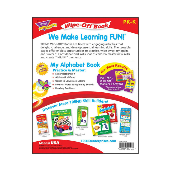 My Alphabet Book Wipe-Off® Book-Subjects - Reading - Reading Books-Tools 4 Teaching-Classroom Decor and More