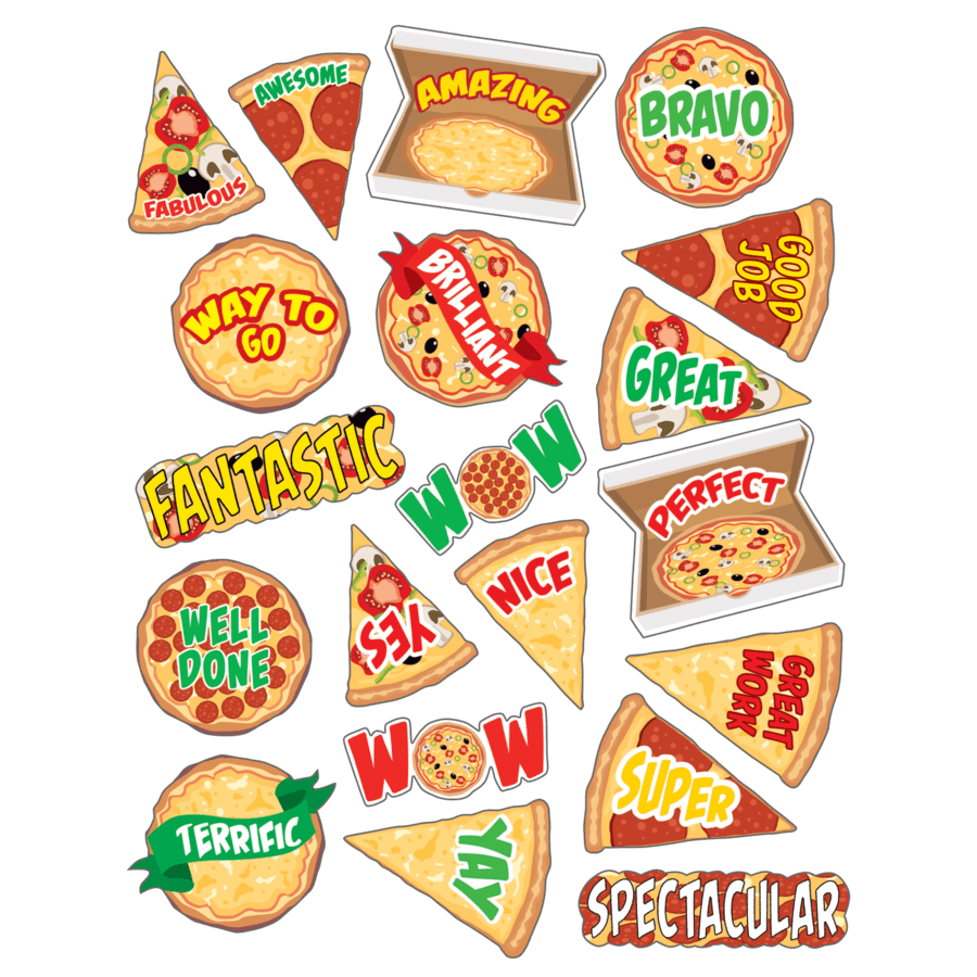 Pizza Stickers-Stickers-Tools 4 Teaching-Classroom Decor and More