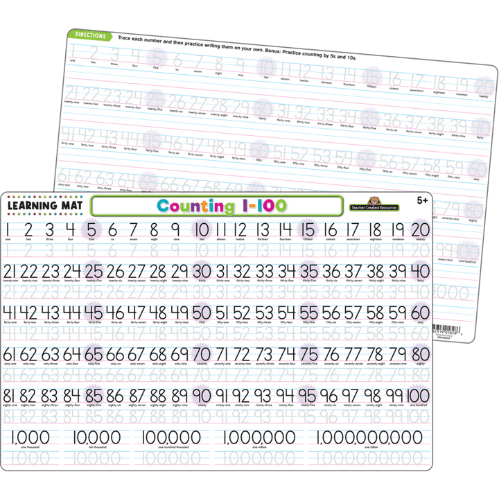 Counting 1-100 Learning Mat-Teaching Materials-Tools 4 Teaching-Classroom Decor and More