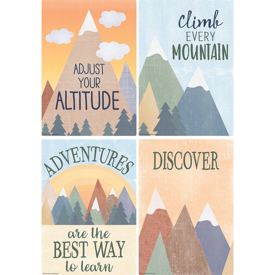 Moving Mountains Small Poster Set-Posters-Tools 4 Teaching-Classroom Decor and More