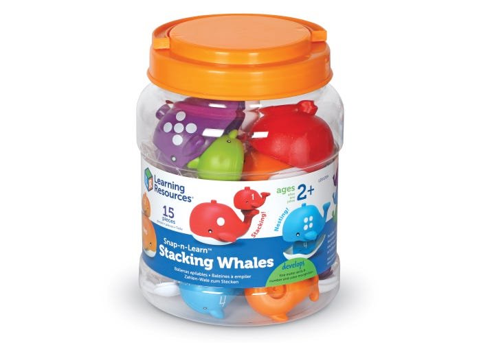 Snap-n-Learn™ Stacking Whales-Numbers, Counting & Sorting-Tools 4 Teaching-Classroom Decor and More