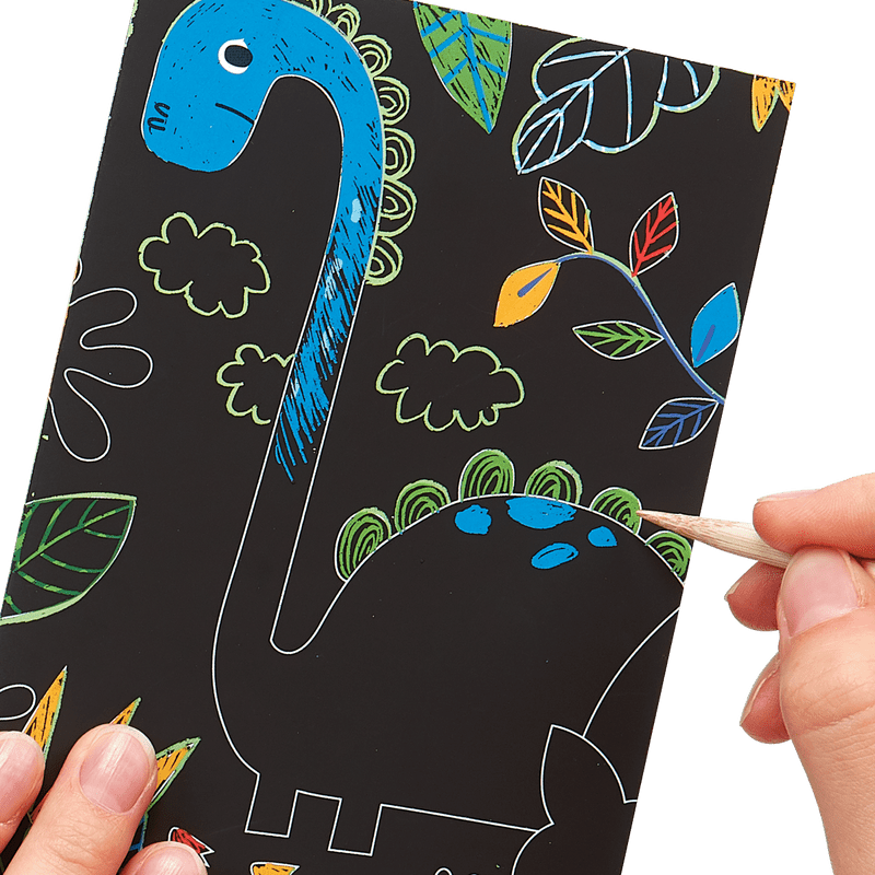 Dinosaur Days Scratch and Scribble Mini Scratch Art Kit-Craft Activity-Tools 4 Teaching-Classroom Decor and More