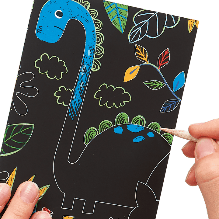 Dinosaur Days Scratch and Scribble Mini Scratch Art Kit-Craft Activity-Tools 4 Teaching-Classroom Decor and More