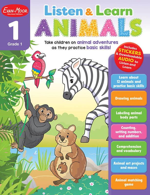 Listen and Learn: Animals, Grade 1-Subjects - Reading - Reading Books-Tools 4 Teaching-Classroom Decor and More