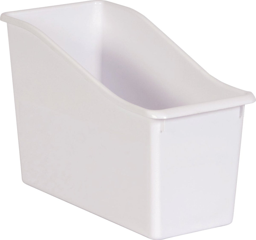 Plastic Book Bin: White-Organization-Tools 4 Teaching-Classroom Decor and More