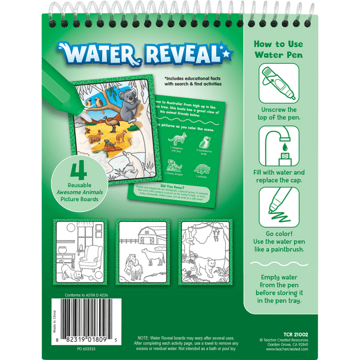Awesome Animals Water Reveal-Activity Pads-Tools 4 Teaching-Classroom Decor and More