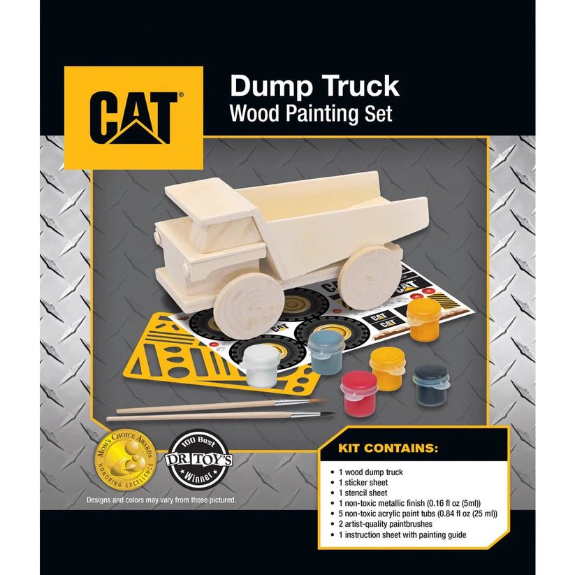 CAT Dump Truck Wood Paint Kit - Tools 4 Teaching